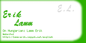 erik lamm business card